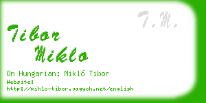 tibor miklo business card